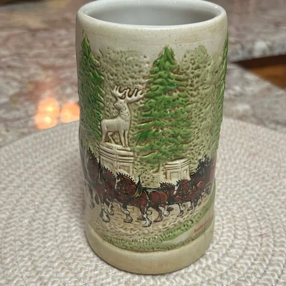 1976 Budweiser Champion Clydesdales Stein Ceramarte made in Brazil - Picture 2 of 11